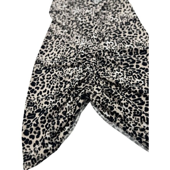 Vicente Camuto Size XS Womens Leopard Print Ruched Sleeveless Stretchy Fabric - Picture 3 of 12
